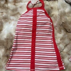 Vintage Lululemon Red and White halter top